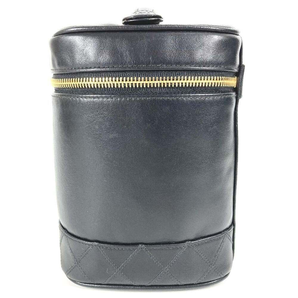 CHANEL Black Leather Logo Pouch - Picture 3 of 16